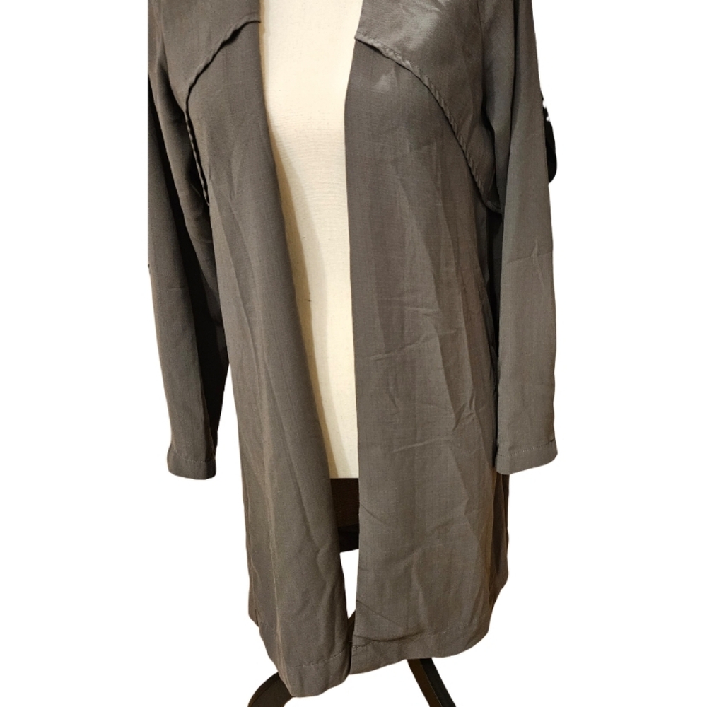 Valette Green Trench Oversized Cardigan - Picture 7 of 15
